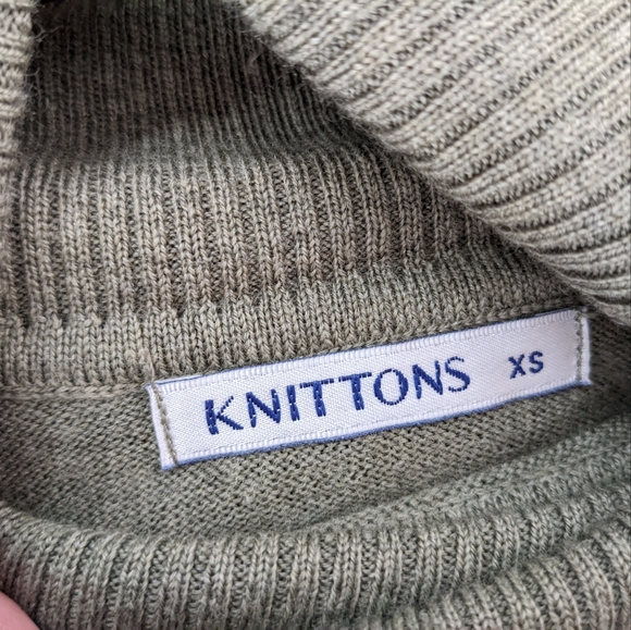 KNITTONS Women Italian Merino Wool Turtleneck Sweater Long Sleeve Pullover - XS - Picture 9 of 9